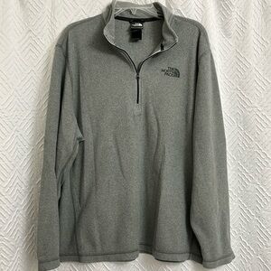 The North Face Men’s Gray Fleece Pullover Quarter Zip Size XL